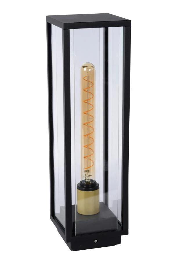 Lucide LAURENS - Lámpara baliza - 1xE27 - IP54 - Negro - apagado